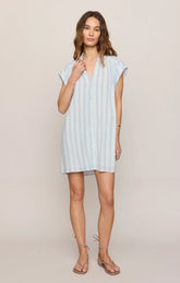 Shellbound Striped Gauze Dress