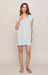 Shellbound Striped Gauze Dress