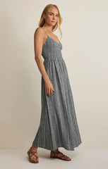 Romy Striped Linen Maxi Dress