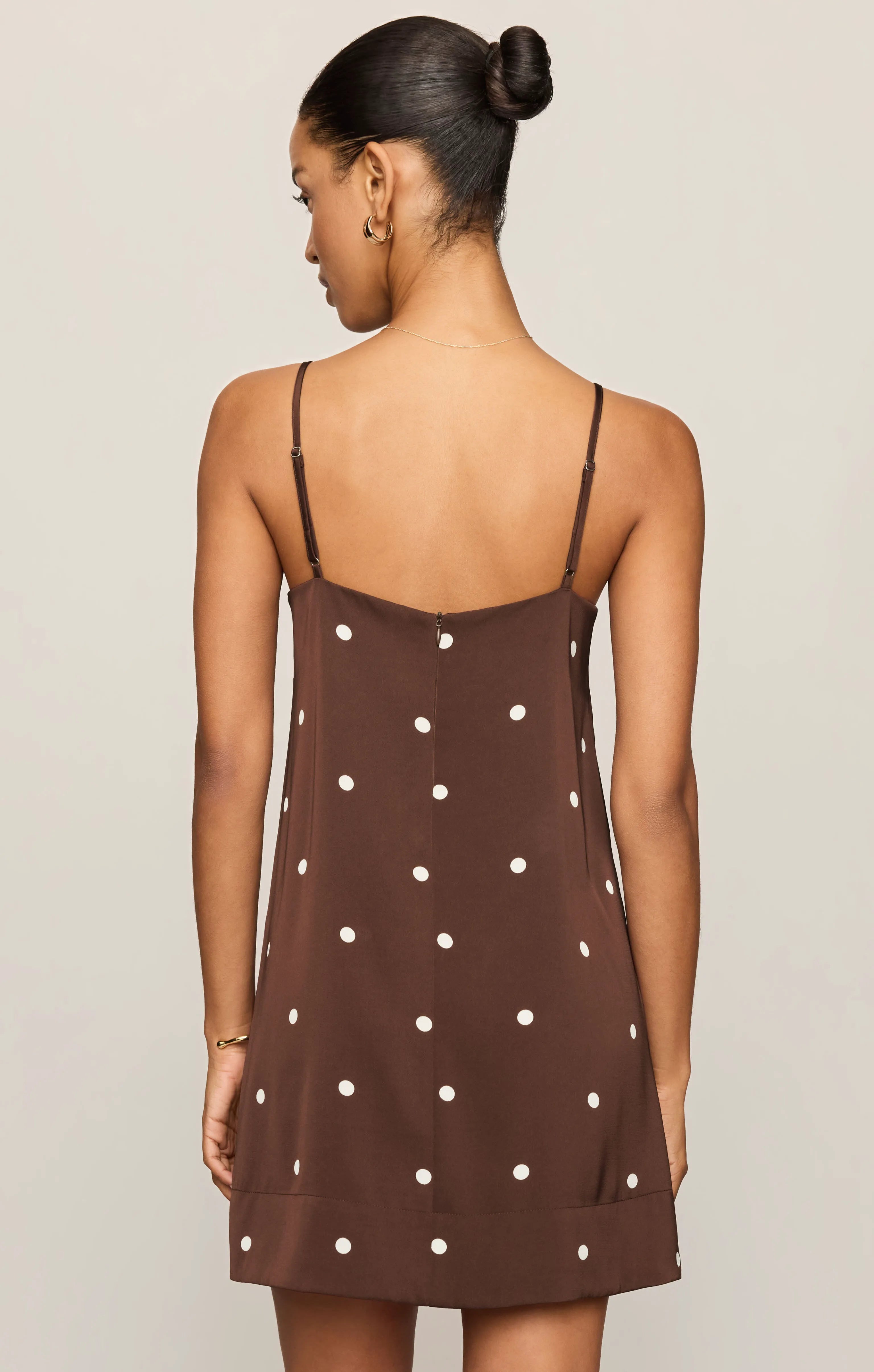Maude Satin Dot Mini Dress