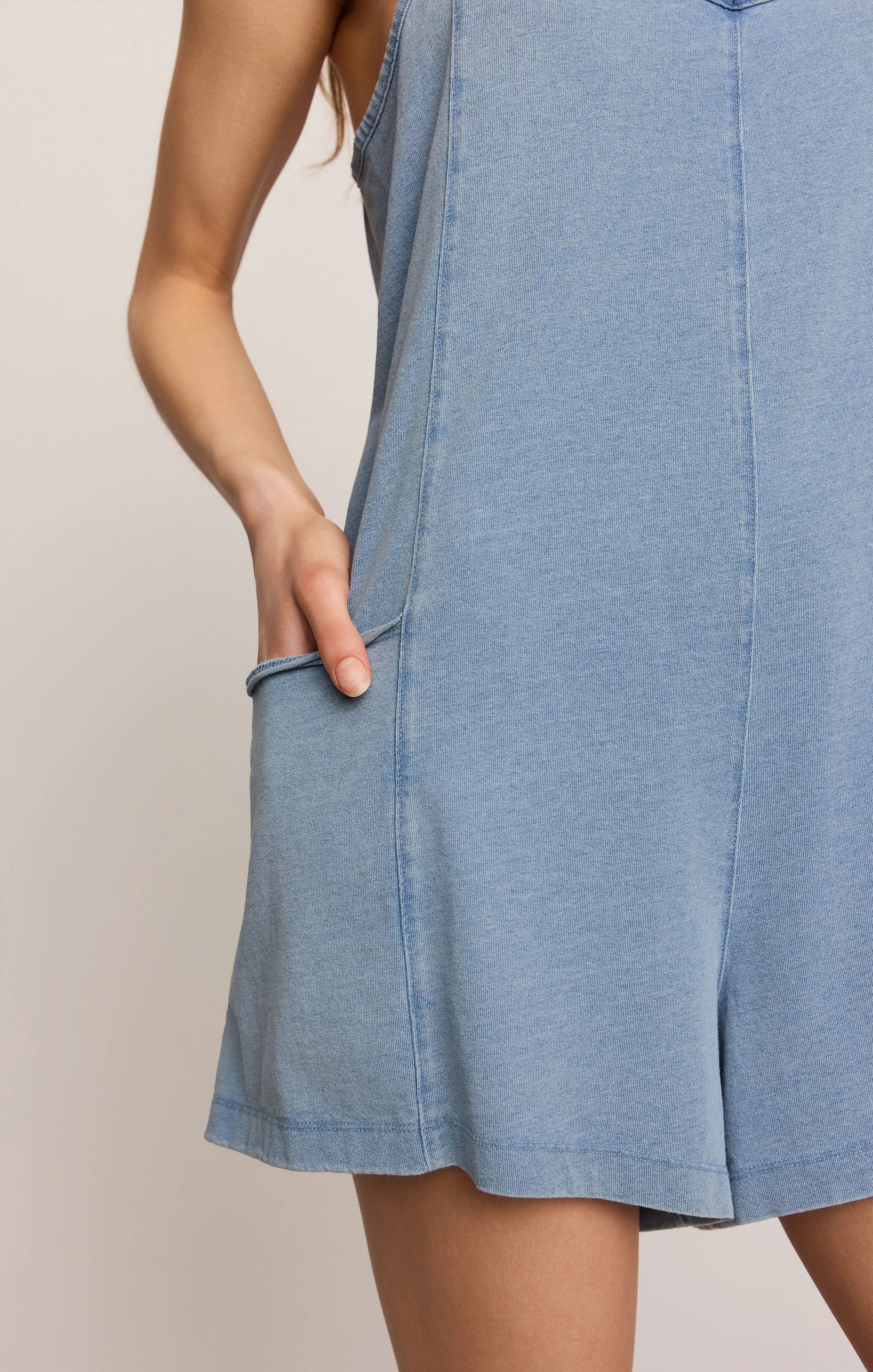 Go Easy Denim Romper Jersey